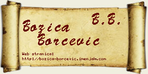 Božica Borčević vizit kartica